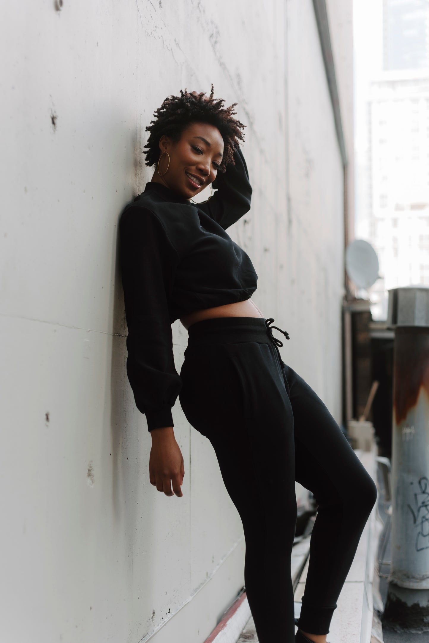The Lounge Edit Fitted Jogger | Black