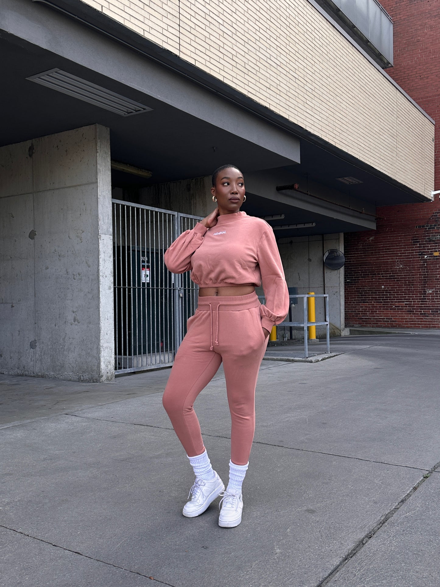 The Lounge Edit Fitted Jogger | Brick