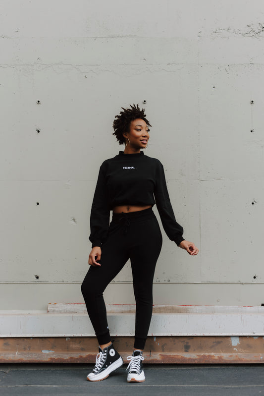 The Lounge Edit Fitted Jogger | Black