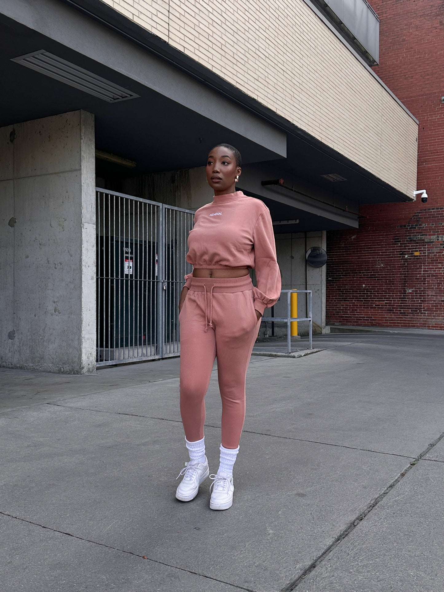 The Lounge Edit Fitted Cropped Sweater | Brick