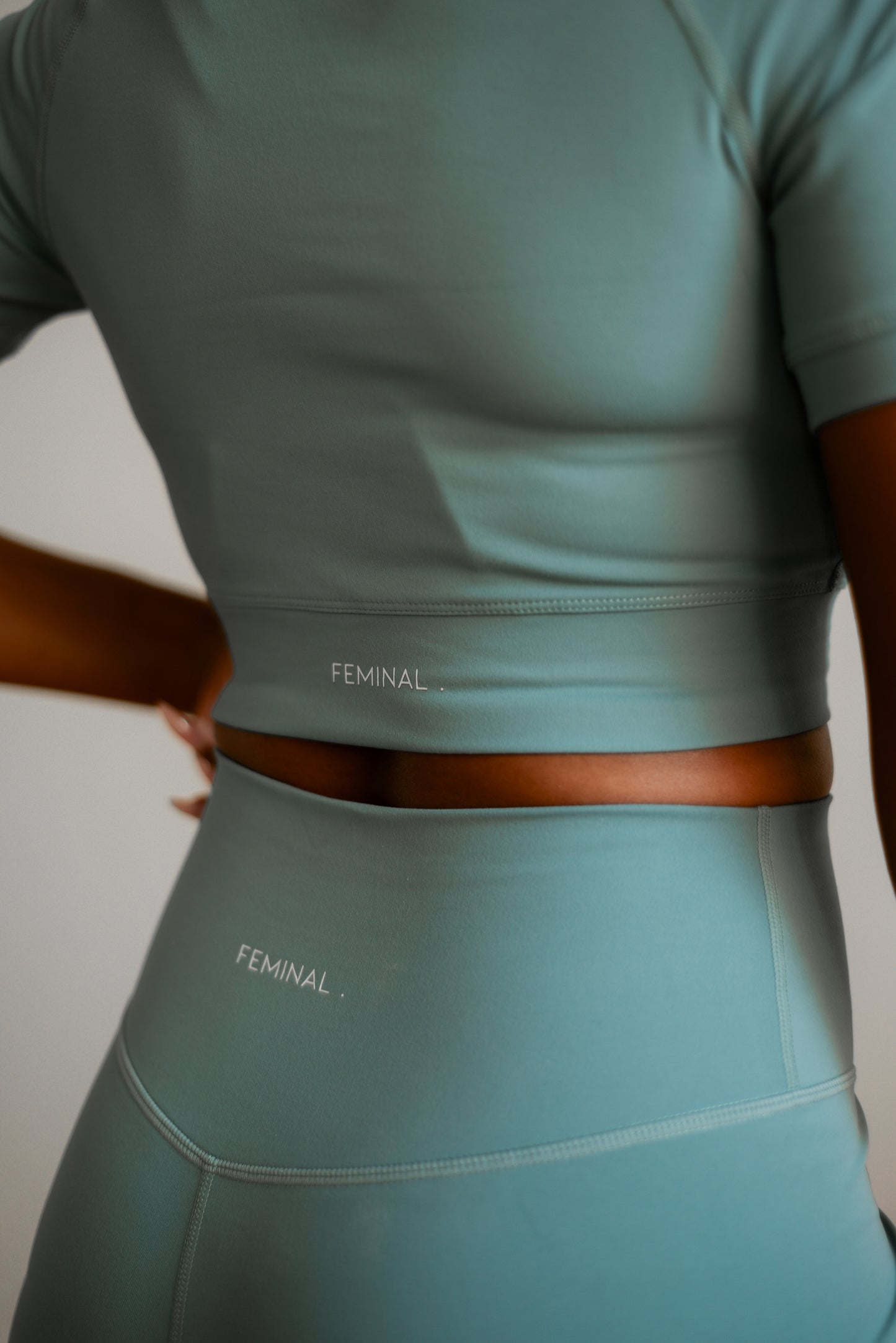 The Essential Cropped Tee | Aqua