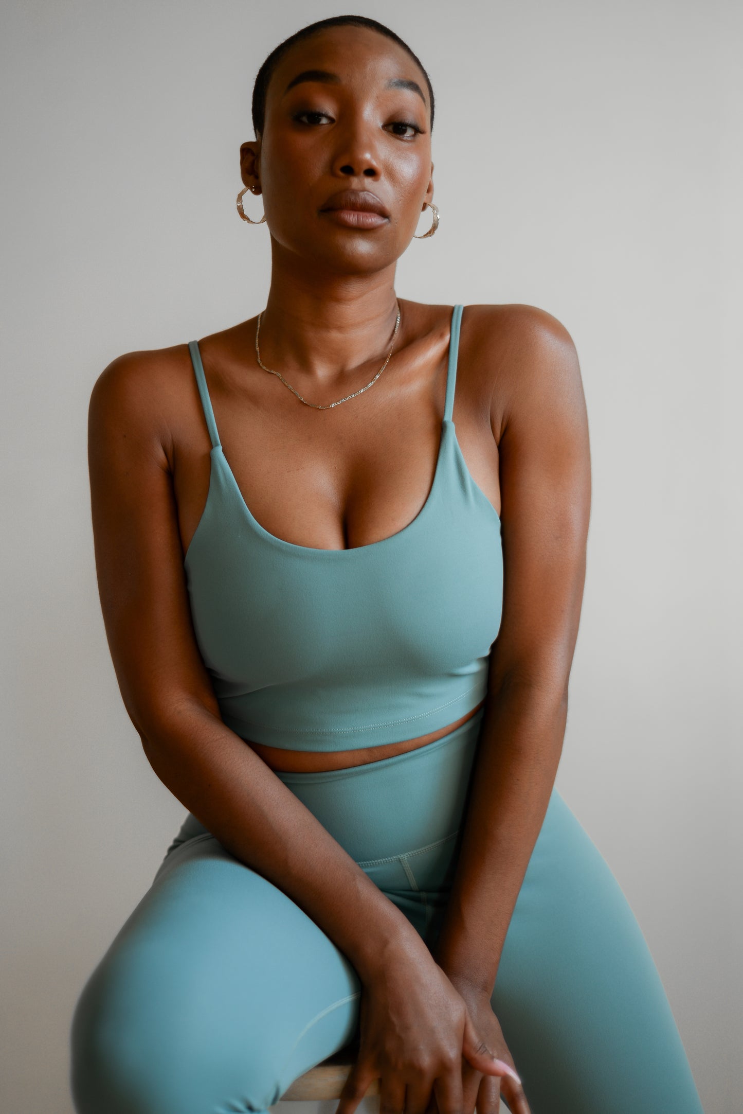 The Essential Cropped Tank | Aqua