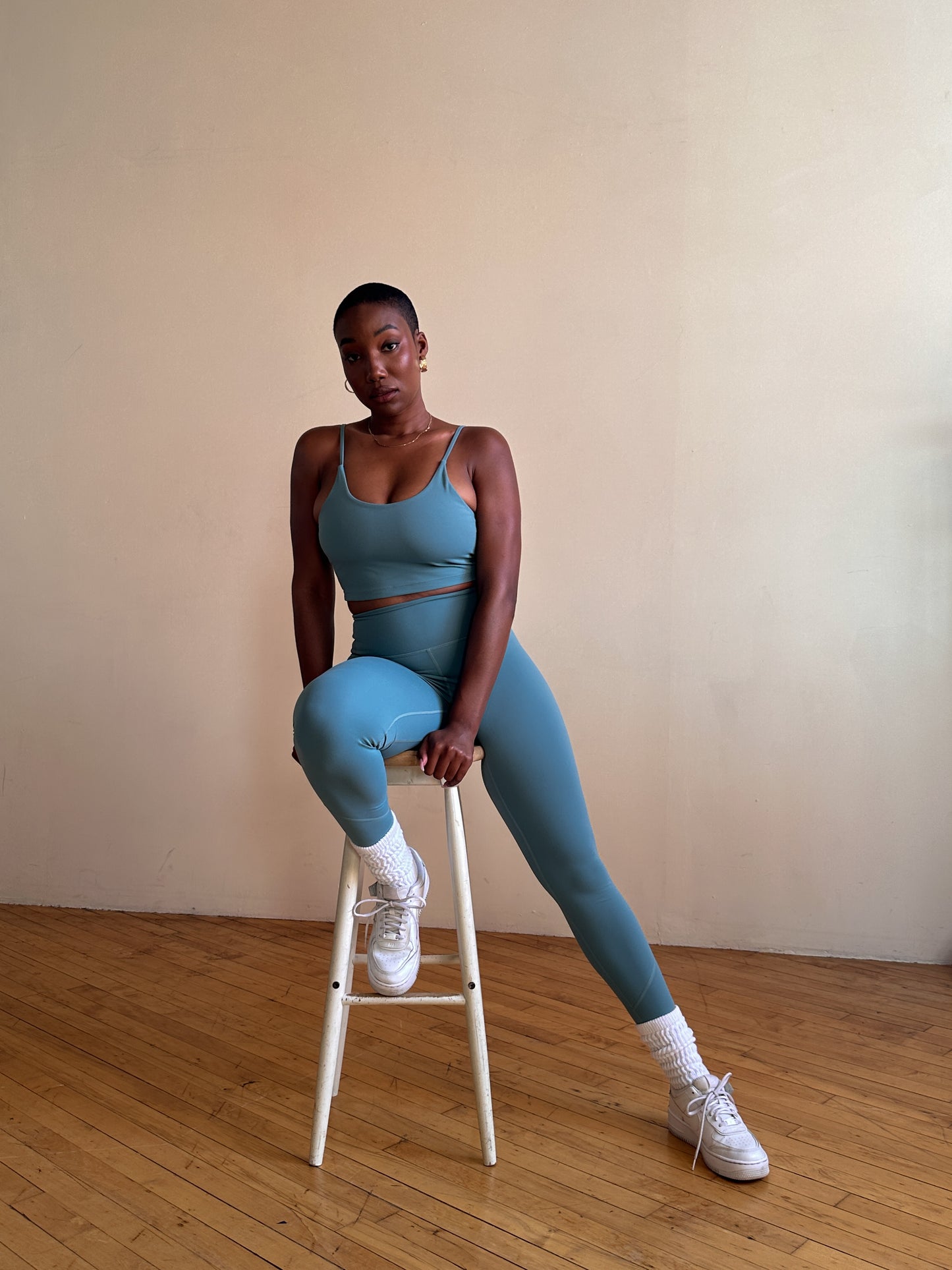 The Essential Cropped Tank | Aqua
