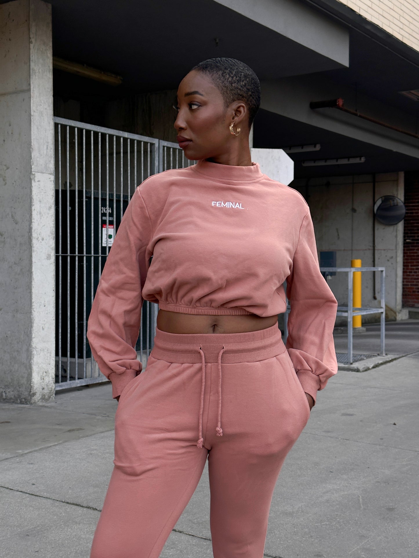 The Lounge Edit Fitted Cropped Sweater | Brick