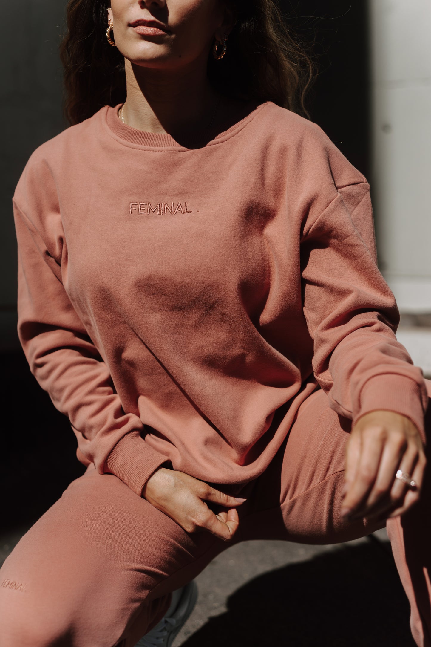 The Lounge Edit Relaxed Fit Sweater | Brick