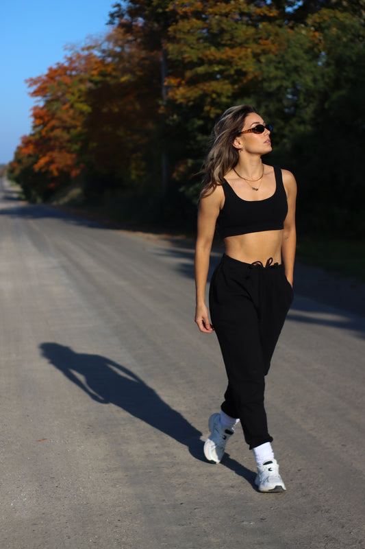 The Lounge Edit Cropped Top | Black